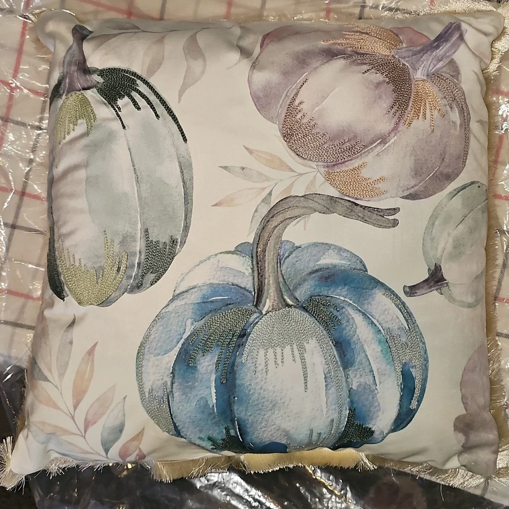 Pier 1 Imports Velvet Pumpkin Pillow